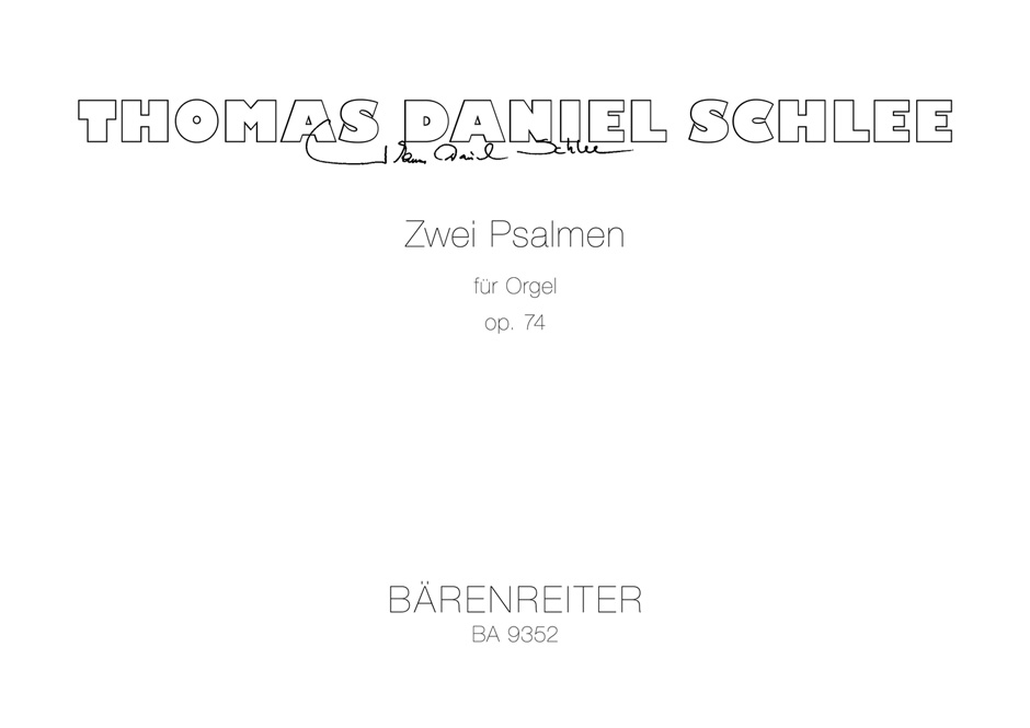 2 Psalms for Organ, Op.74 (2004/2010)