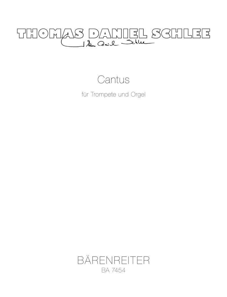 Cantus für Trompete und Orgel (1998) (Score & parts)