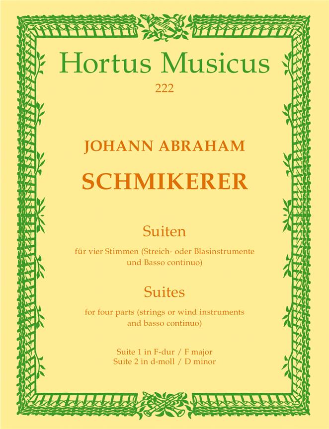 2 Suiten für Streich- und/oder Wind Instruments (in wechselnden Besetzungen) und Basso continuo -vierstimmige Suiten in F-dur und d-moll- (Set of parts)