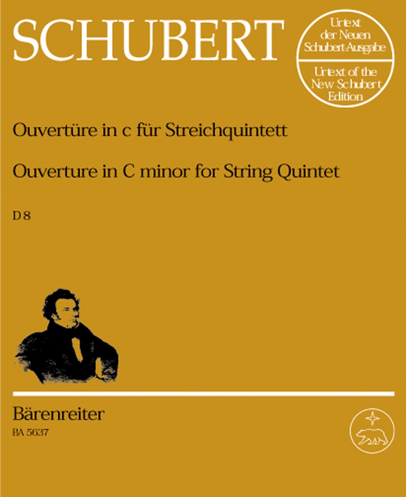 Ouvertüre (Quintett) c-Moll D 8 (Set of parts, Urtext edition)