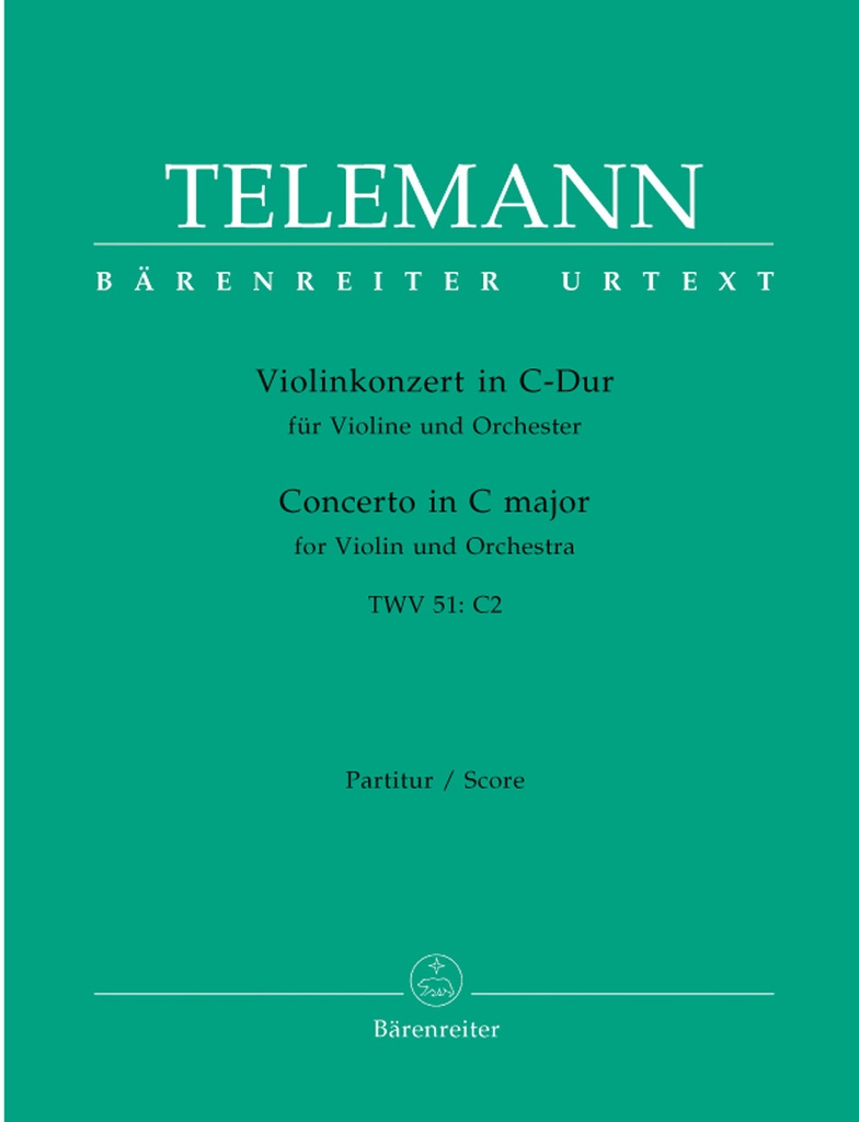 Concerto for Violin and Orchestra D major, TWV.51:D10 (Full score, Urtext edition)