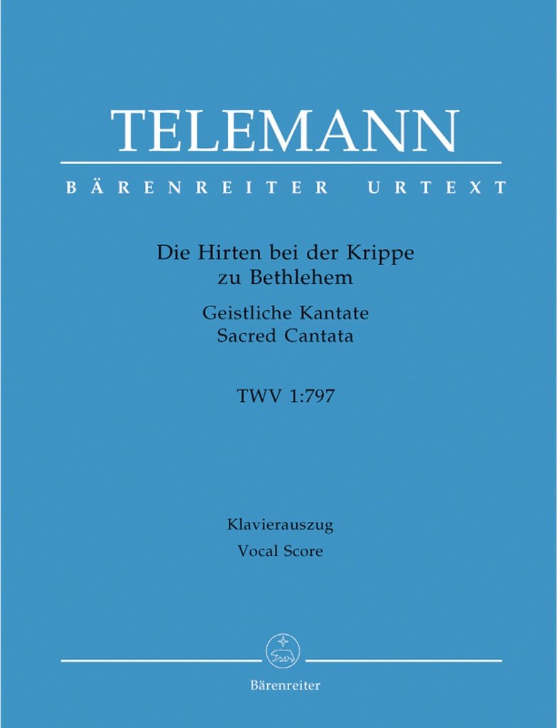 Die Hirten bei der Krippe zu Bethlehem, TWV.1:797 (Vocal score, Urtext edition)