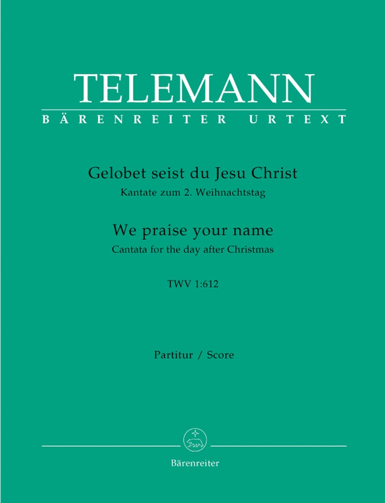 We praise your name, TWV.1:612 (Full score, Urtext edition)