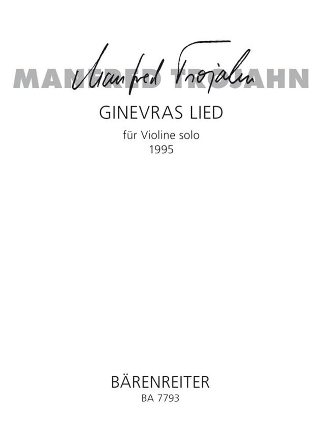 Ginevra's song for Violin Solo (1995)