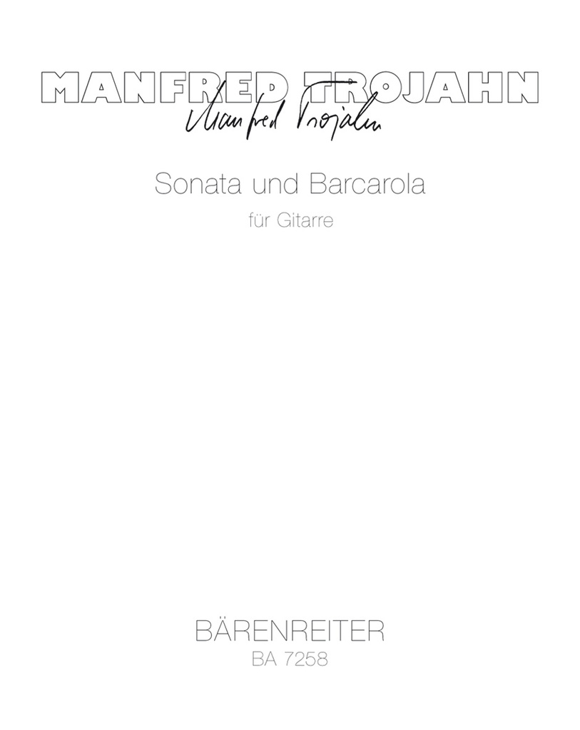 Sonata und Barcarola für Gitarre (1988/1989)