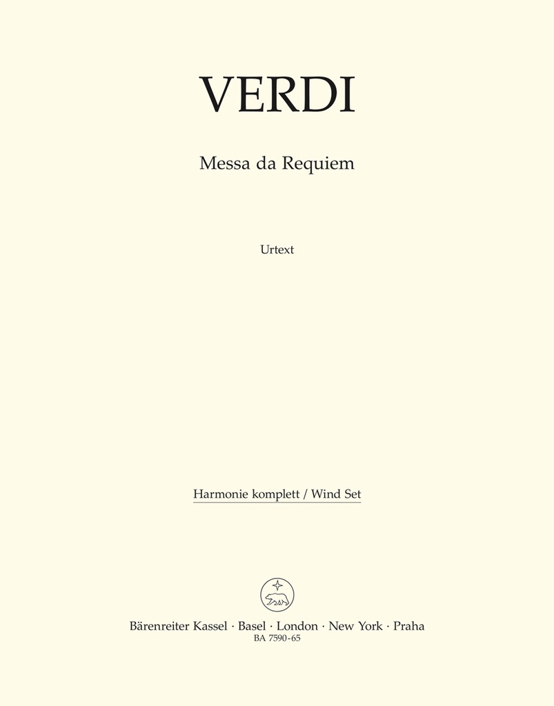 Messa da Requiem (Wind parts, Urtext edition)