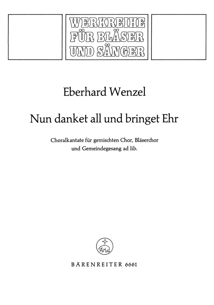 Nun danket all und bringet Ehr (Full score)