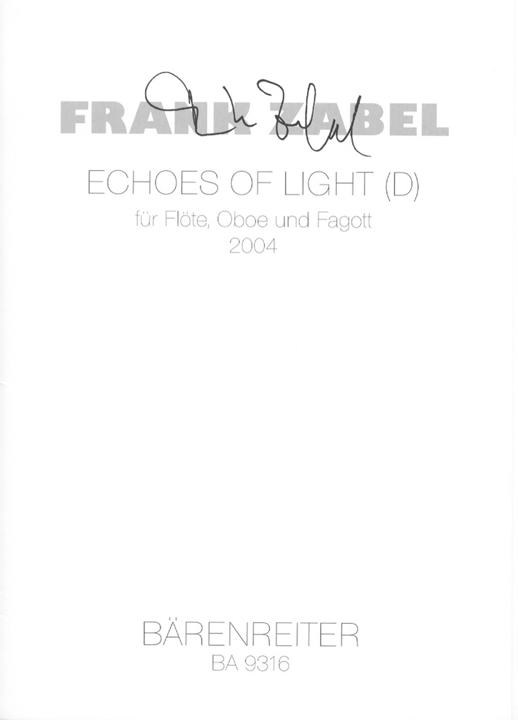 Echoes of light for Flute, Oboe and Bassoon (2004)