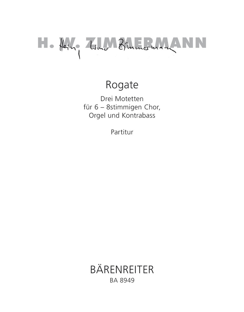 Rogate (Full score)