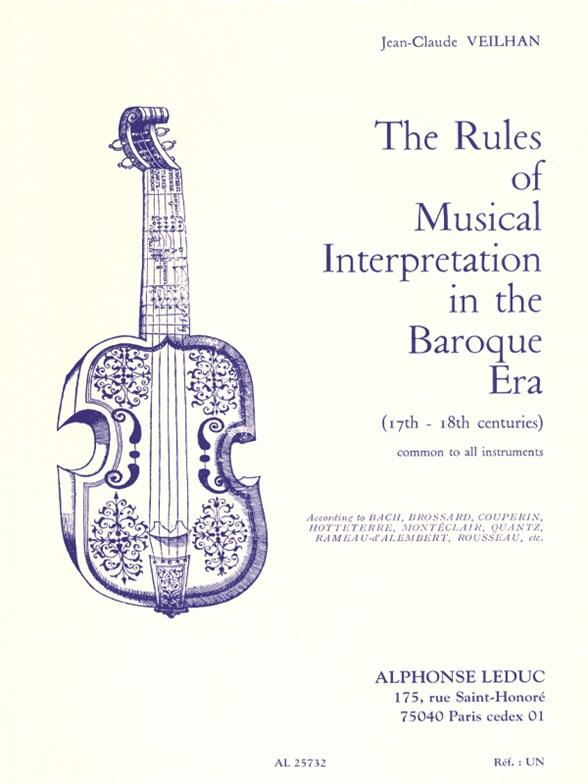 The rules of musical interpretation (Baroque)