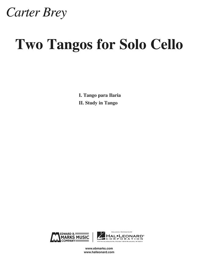 2 Tangos for Cello Solo