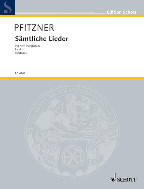 Sämtliche Lieder mit Klavierbegleitung - Band 1