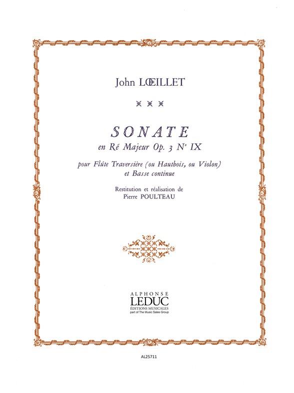 Sonate en re majeur, Op.3 no.9