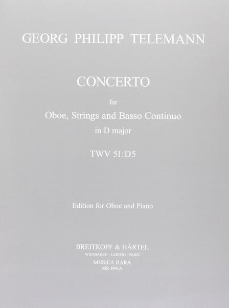 Concerto in D major, TWV.51:D5 (Piano reduction)