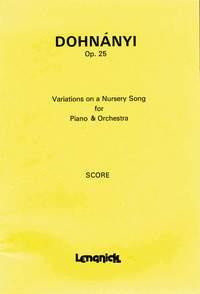 Variations on a Nursery Song, Op.25 (Miniature score)