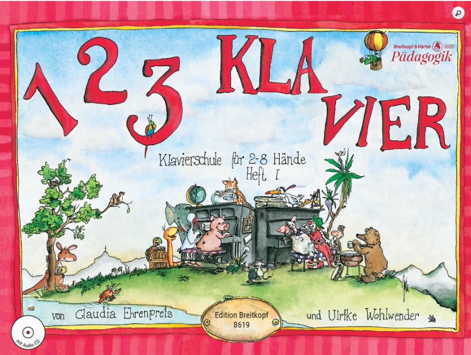 1 2 3 KLAVIER (Klavierschule für 2 - 8 Hände) CD zu Heft 1 und 2