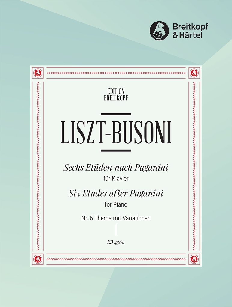 6 Etudes after Paganini 6. Thema mit Variationen (K 67)