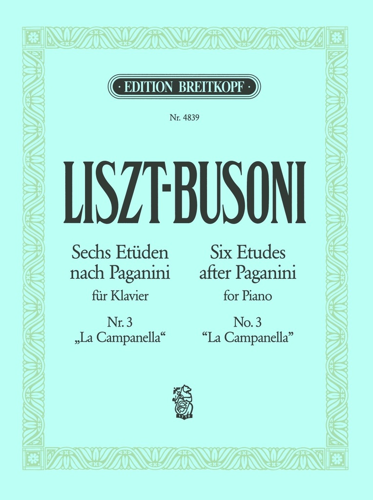 6 Etudes after Paganini 3. La Campanella (K 68)