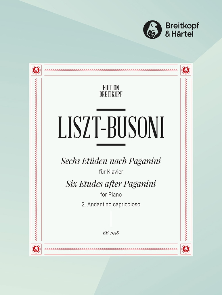 6 Etudes after Paganini 2. Andantino Capriccioso (K 70)