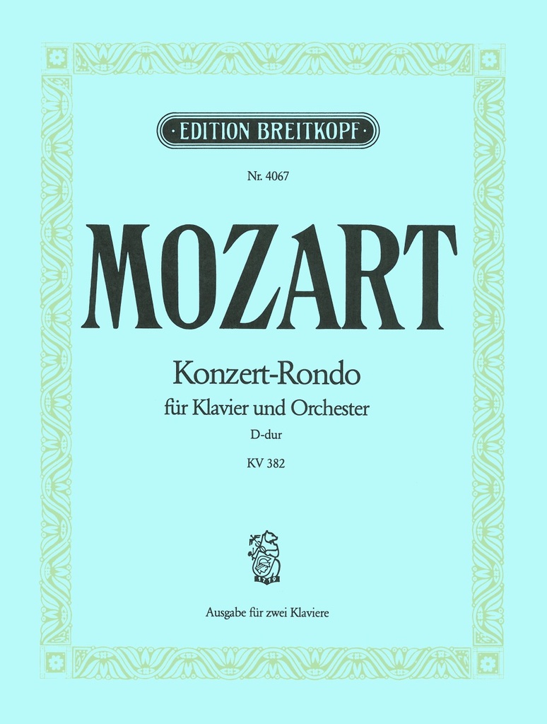 Concert Rondo in D major, KV.382 (Piano reduction)