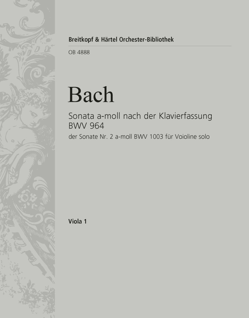 Sonata in A minor based on the arrangement for piano, BWV.964  (Viola)