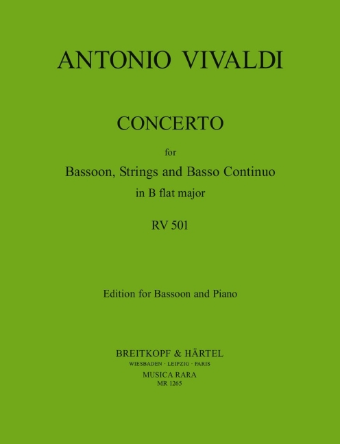 Concerto in Bb major, RV.501 (P 401) (Piano reduction)