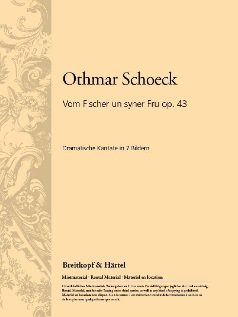 Vom Fischer un syner Fru, Op.43 (Vocal score)