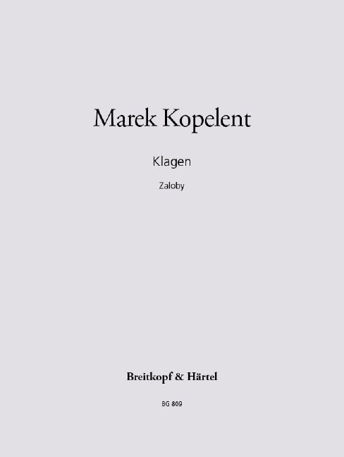 Klagen (Choral score)