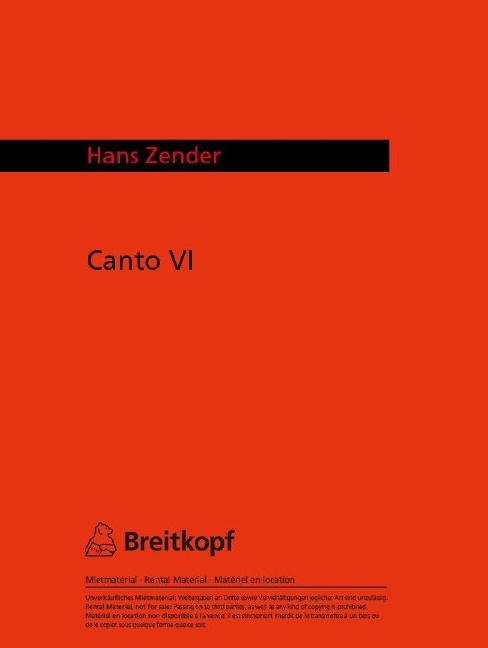 Canto VI (Choral score)