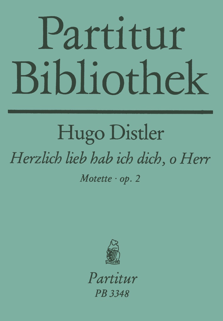 Motette ueber Herzlich lieb hab ich dich, Op.2 (Choral score)