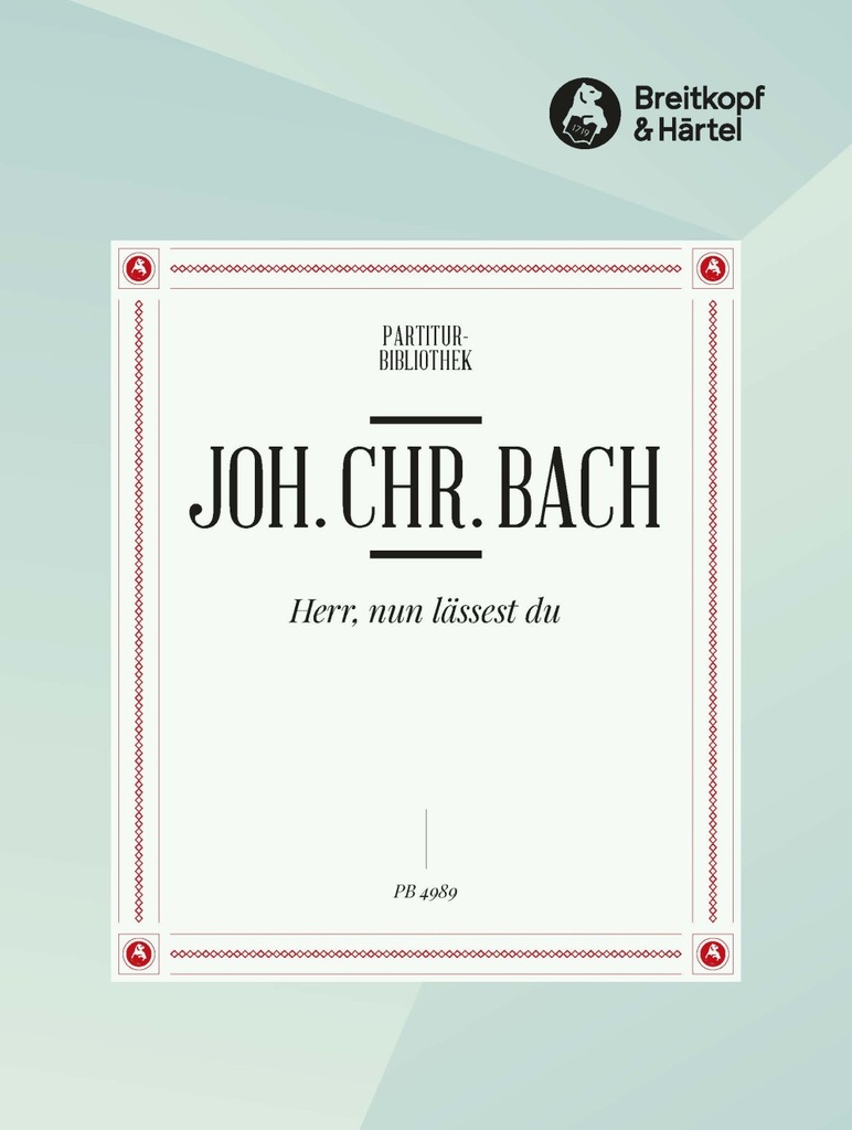 Herr, nun laessest du (Choral score)