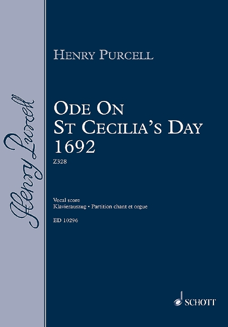 Ode on St. Cecilia's Day 1692 Z 328 (Vocal score)