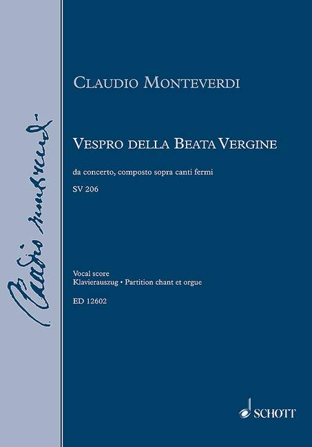 Vespro della Beata Vergine, SV.206 (Vocal score)