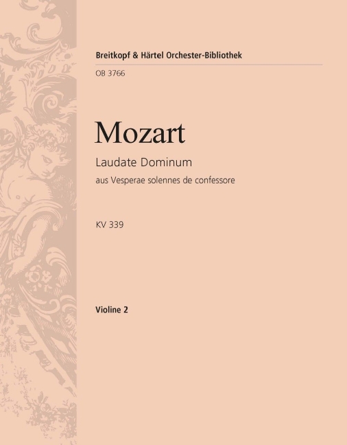 Laudate Dominum from Vesperae solennes de confessore, KV.339 (Violin 2)