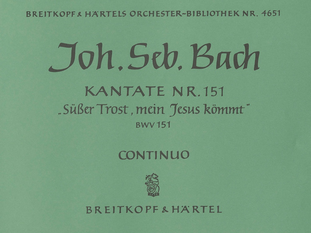 Cantata, BWV.151 Blessed morn, when Jesus was born (Organ)