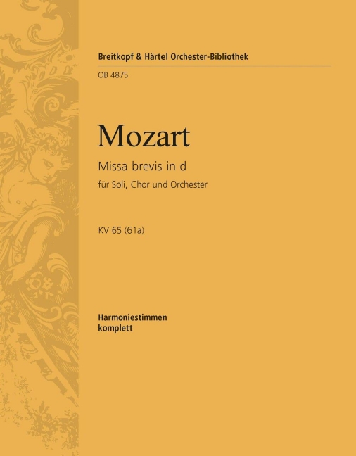 Missa brevis in D minor, KV.65 (61a) (Wind parts)