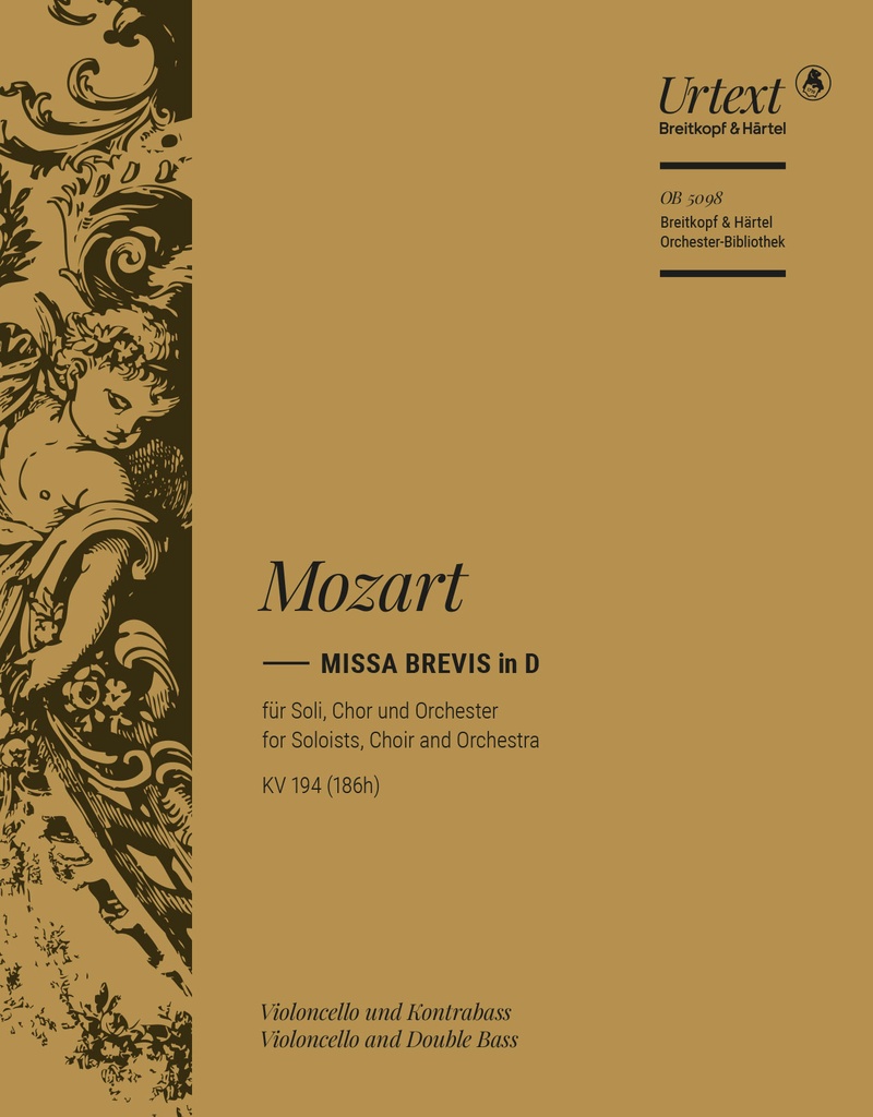 Missa brevis in D major, KV.194 (186h) (Cello/double bass)