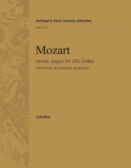 Venite, populi, KV.260 (248a) (Cello/double bass)