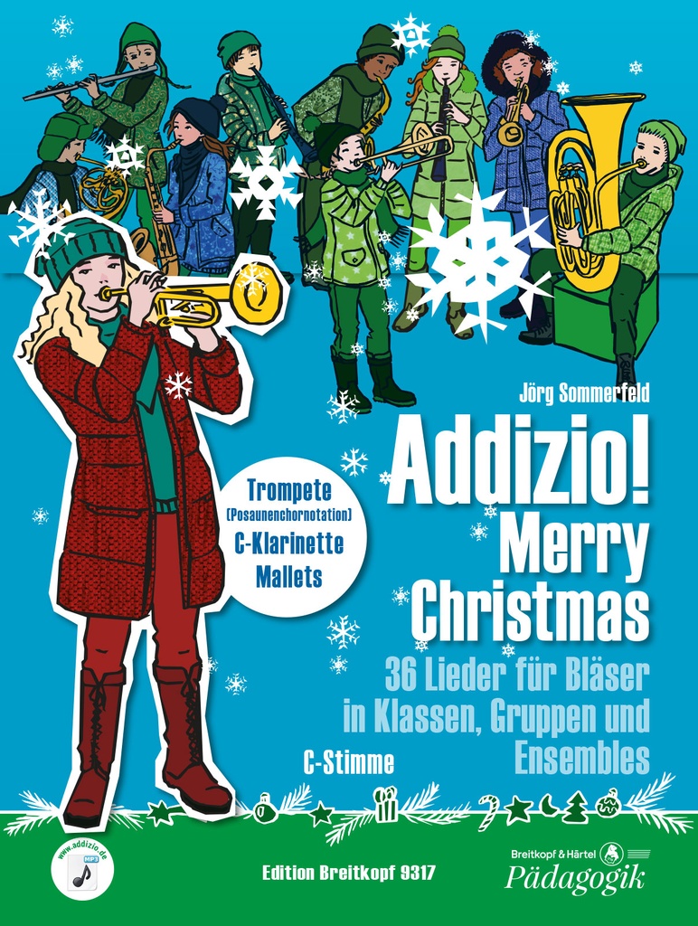 Addizio! - Merry Christmas (Trumpet in C, mallets)