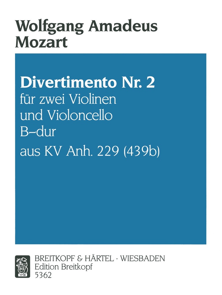 Divertimento No.2 in Bb major, KV.App. 229