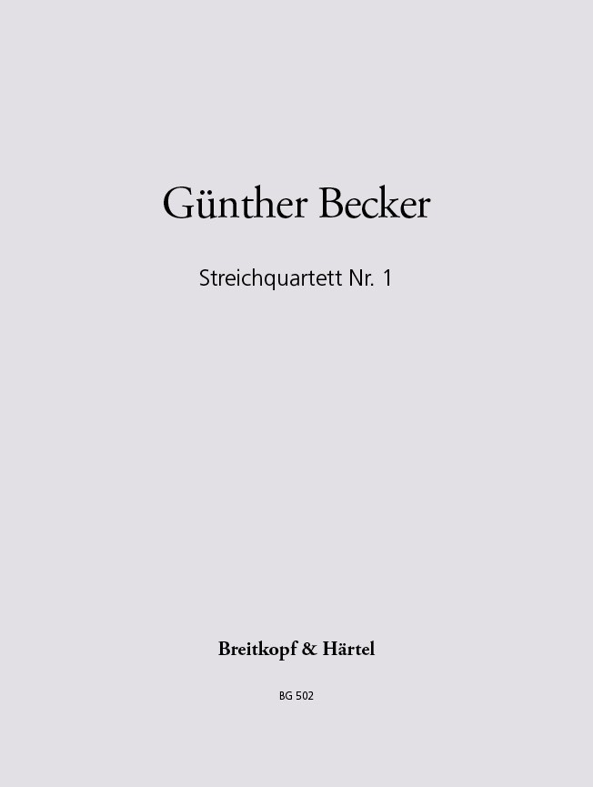 String Quartet No.1 (Full score)