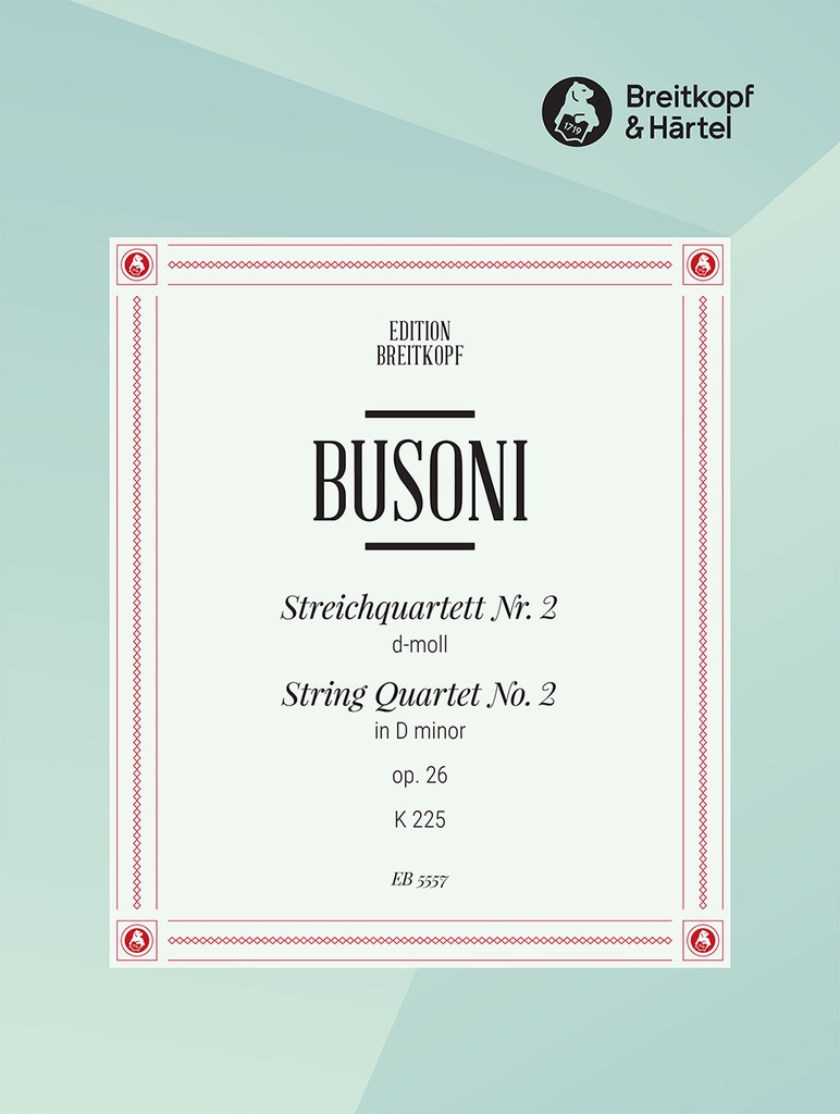 String Quartet No.2 in D minor, Op.26 K 225 (Set of parts)