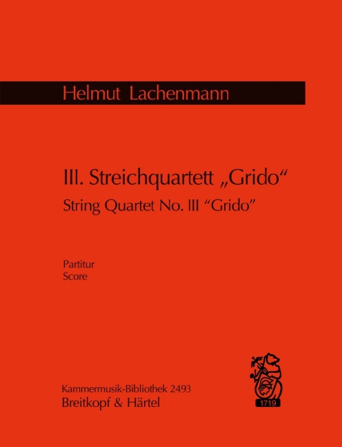 String Quartet No.3 Grido (Full score)