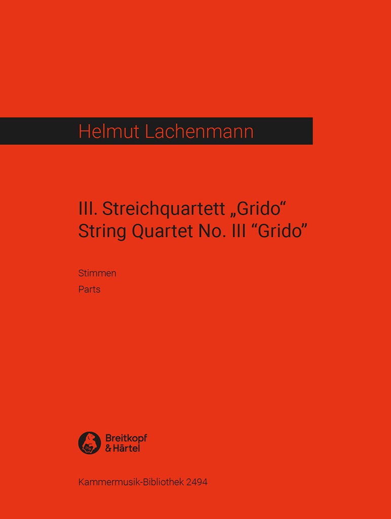 String Quartet No.3 Grido (Set of parts)