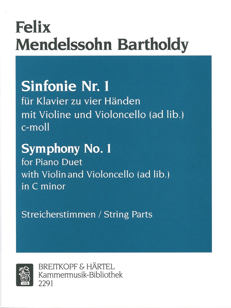 Symphony No.1 in C minor, MWV.N 13 (chamber music version 1829) (Set of parts)