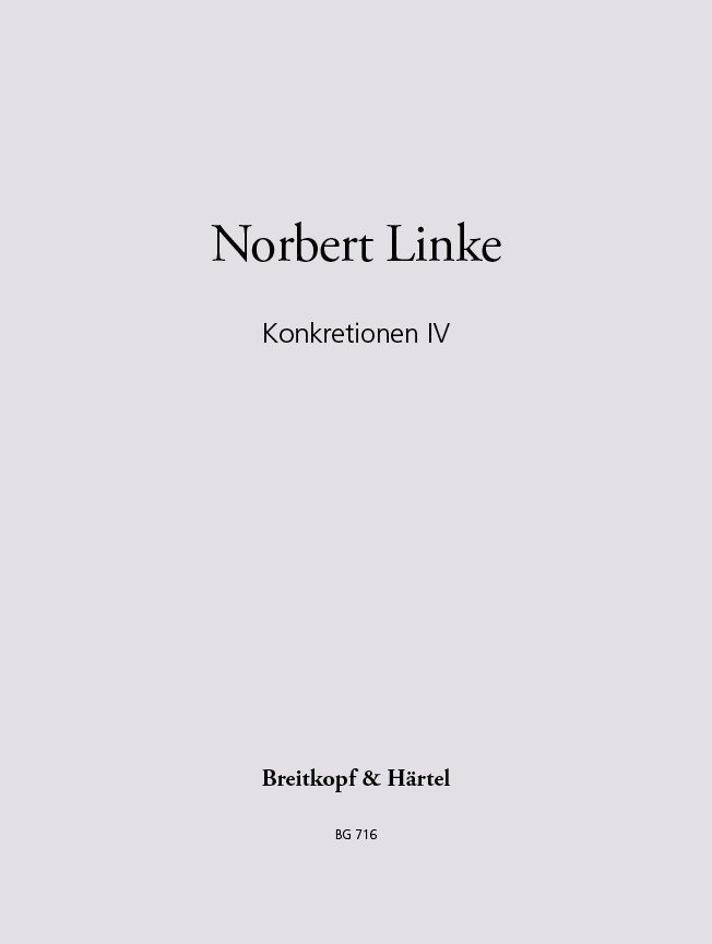 Konkretionen IV (Study and practical score)