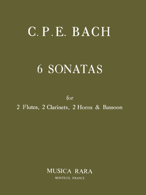 6 Sonatas, Wq.184/1-6 (Score and parts)