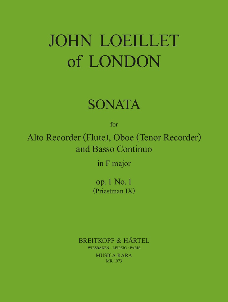 6 Sonatas, Op.1 No.1 in F major