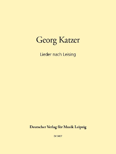 Lieder nach Leising (Medium voice)