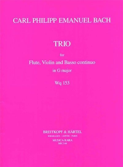 Trio Sonata in G, Wq.153 (Score and parts)